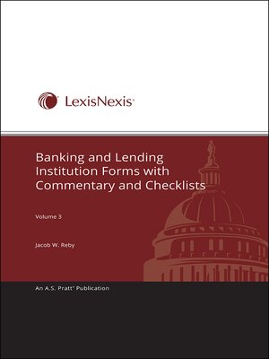 cover image of Banking & Lending Institution Forms with Commentary and Checklist